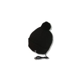 Tooks POMADOR Cuffed Headphone Beanie w/ Pom, Featuring Built-in Removable Headphones - COLOR: BLACK, Unique Gift Idea