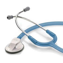 ADC Adscope 615 Platinum Sculpted Clinician Stethoscope with Tunable AFD Technology, Lifetime Warranty, Sapphire Ice