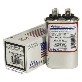 Goodman CAP125000370VAP Replacement - 12.5 uf / Mfd 370 / 440 VAC AmRad Oval Universal Capacitor , Made in the U.S.A.