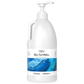 Nicpro Professional Effects Fabric Medium, 33.8oz Bottle Fabric Painting Acrylic Fluid Medium, Improves Acrylic Paint Adhesion to Fabrics, Textiles for Fabric DIY Clothing, T-shirts, Shoes Jeans Bags