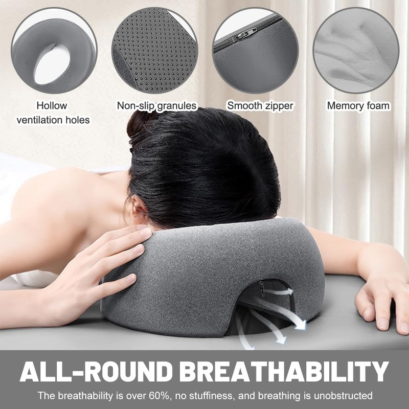 Massage Face Cradle Pillow, Massage Headrest for the Bed, Massage