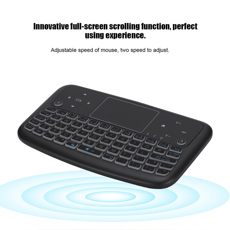 Mini Touch Flat Backlight 2.4G Button Wireless Keyboard Left and