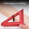 Carpenter's Square Aluminum Alloy Triangle Scribing Ruler Measuring Layout Tool