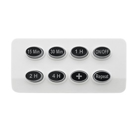 Uninex PS97 Smart Digital Countdown Timer with Repeat Function, Single AC Outlet, Lighted Buttons, UL Listed
