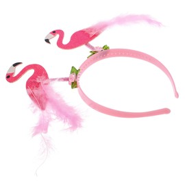 TOVINANNA Flamingo Headband Soft Comfortable Lightweight Hawaiian Party Accessory for Women and Men Reusable Tropical Headdress for Carnivals Costume Performances