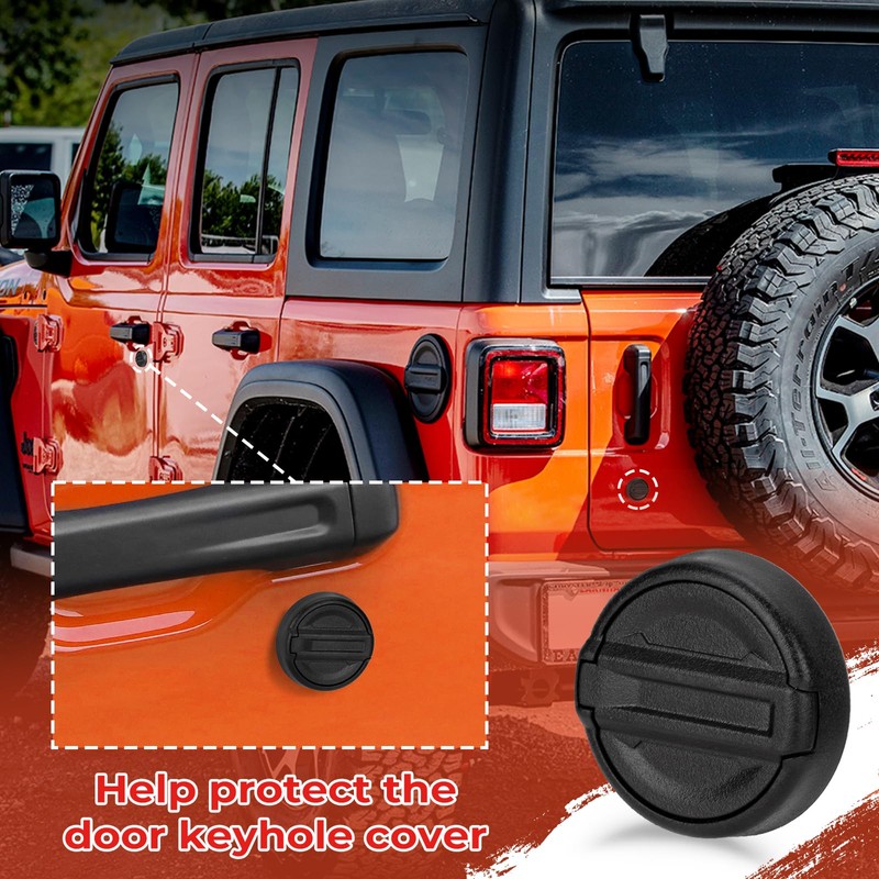 CALBEAU Keyhole Covers for 2018-2024 Jeep Wrangler JL and Gladiator