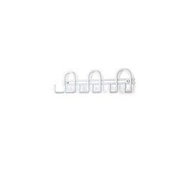 Spectrum 6 Hook White Mini Key Organizing Rack 7-1/2" x 2-1/2" x 2"