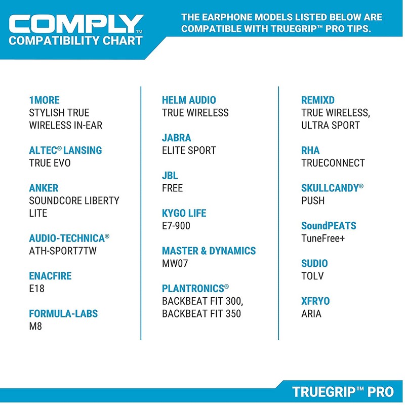 COMPLY TrueGrip Pro TWR-200-B, foam tips, small