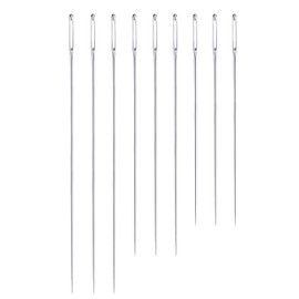 9pcs Long Sewing Needles 3 Sizes Stitching Needles 4.9"/5.9"/6.9" Big Eye Hand Sewing Needles for Home Upholstery Webbing Carpet Leather Canvas Repair Stitching and Crafting Projects