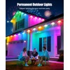 POOFZY Permanent Outdoor Lights for House, 150ft RGB+IC Smart Outdoor