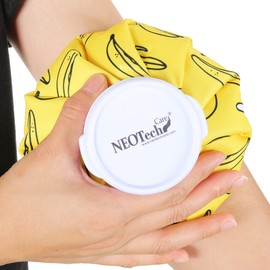 NeoTech Care Ice Bag, Screw Top Fillable, Reusable (Bananas Design, 5 inch)