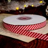 Bohue Christmas Peppermint Stripe Ribbon Candy Cane Ribbon Wired Edge