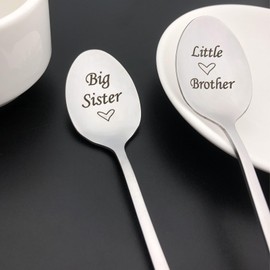 Sister and Brother Gifts Big Sister Little Brother Spoon Set Big Sister Gifts from Brother Graduation Christmas Birthday Gifts Family Gifts for Sister and Brother