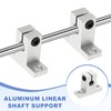 sourcing map SK25 Aluminum Linear Rod Rail Shaft Support, 25