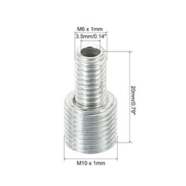 PATIKIL M10-M6 Reducing Screw 5pcs 20mm Length Male Thread Adapter Reducer Conversion Joint Hardware Double Male Thread Bolt