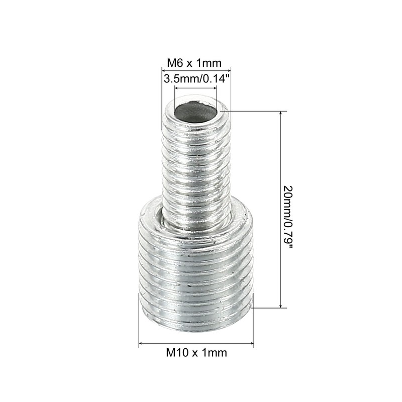 PATIKIL M10-M6 Reducing Screw 5pcs 20mm Length Male Thread Adapter