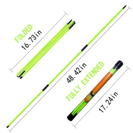 RUTHNISSI Golf Alignment Sticks (Pack of 2) 48-inch Collapsible Golf Alignment Sticks for Aiming,Putting,Full Swing Trainer,Posture Corrector,Portable Golf Training Equipment with Tube Case
