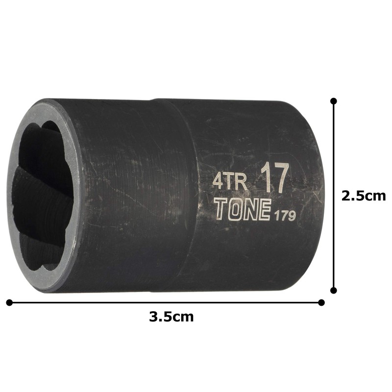 Tone 4TR-17 Tornado Socket, 1/2 inch (12.7 mm) Insertion Angle