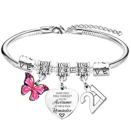 Nimteve Inspirational Bracelet Birthday Gifts for Women You Are Awesome Bracelet Happy Birthday Bracelet for Friends Sister Daughter Granddaughter Birthday Bracelet Gifts for Mum Aunt (21st)