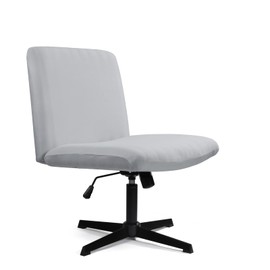 MEIVINES Chair Covers Wide Bar Stool Covers Set of 2 Stretch Dining Chair Covers Swivel Office Chair Cover Removable Armless Chair Protector for Dressing Dining Room Kitchen Hotel (Gray, 2PCS)