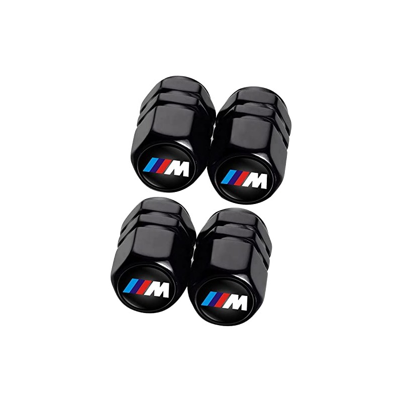 GshionLyfe Tire Valve Caps Set with Metal Keychain