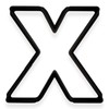 X Capital Block Letter Cookie Cutter with Easy Push Design