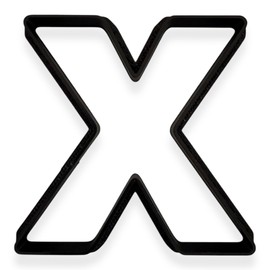 X Capital Block Letter Cookie Cutter with Easy Push Design (3.5 inch)