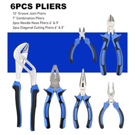 URASISTO 24-Piece Household Tool Kit for Men Repair Hand Tool Set Bag with Hammer, Screwdriver,Pliers, Wrench set with Storage Bag
