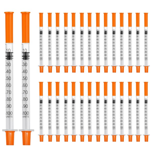 100 Stück 1ml/cc Spritze 29G-8mm, Spritzen 1ml Plastiktube Mehrzweck Messwerkzeuge,