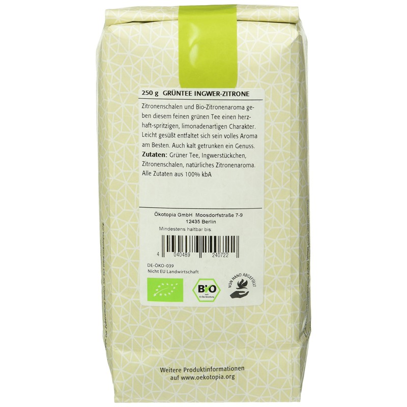 Ökotopia Grüntee Ingwer-Zitrone, 1er Pack (1 x 250 g)