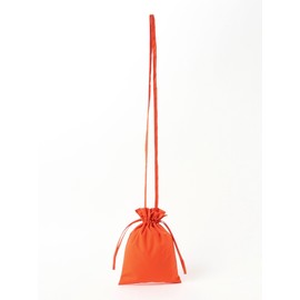 Beams Japan Campus Bag Logo Drawstring Shoulder Bag, orange