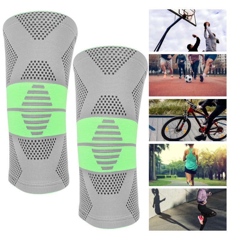 2Pcs Quality Strength Training Nylon Sports Kneecap Kneepad Workout Fitness