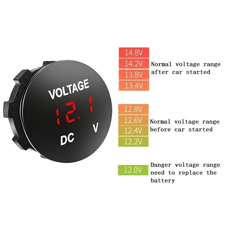 Aofan LED Display Digital Voltmeter DC 12 V 24 V