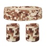 QUARKZMAN Sweatband Set, Sporty Terry Cloth Headband, Wrist Band Set,