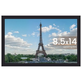 upsimples 8.5x14 Picture Frame,Display Pictures 7x10 with Mat or 8.5 x 14 Without, Wall Hanging License Frames, Black, 1 Pack