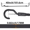 MARRTEUM 40 Inch Flat Adjustable Bungee Cords with Hooks Heavy