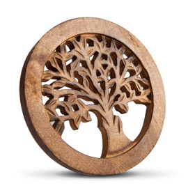 Handmade Wooden Trivet For Hot Dishes Plates & Pots Holder Hot Pad For Kitchen & Dining Table Decor Cookware Heat Resistant Rustic Decorative Carvings Tabletop Home & Dining Table Essentials (Natural)