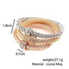 12PCS Gold/Silver/Rose Gold Corn Chain Bracelet Crystal Multilayer Butterfly Heart