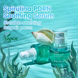 SOME BY MI PDRN Spirulina Soothing Repair Serum – 1.69oz, 50ml – Korean Vegan PDRN Serum for Face – Calms Redness, Firms & Hydrates Skin with Spirulina, Peptides & Marine Mucin – Korean Skin Care