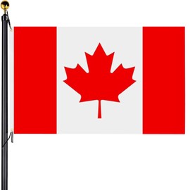 GUIFIER Canada Flag 3x5 Ft - Canadian Flag -Vibrant Colors Canadian National Flags - Printed Maple Leaf Country Flag with Brass Grommets for Home Garden Decoration Outdoor Indoor Use
