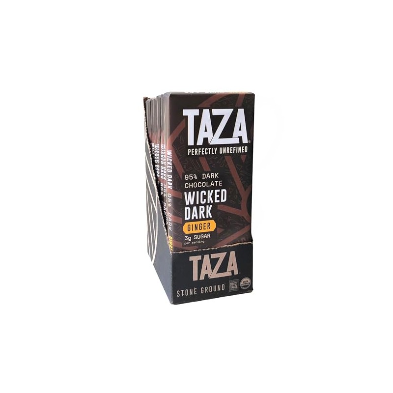 Taza Chocolate Organic Amaze Bar 95% Stone Ground, Wicked Dark