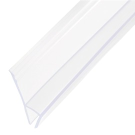 uxcell Shower Door Side Seal, WidenH-Type Shower Door Sweep for 7/16" Glass 86.5" Long Silicone Frameless Glass Door Seal Strip, Stop Shower Leaks, Clear