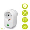 Goobay 51270 Netz-und Überspannungsschutz, Steckdosenadapter, Schutzkontaktsteckdose, weiß, 230 V, max.