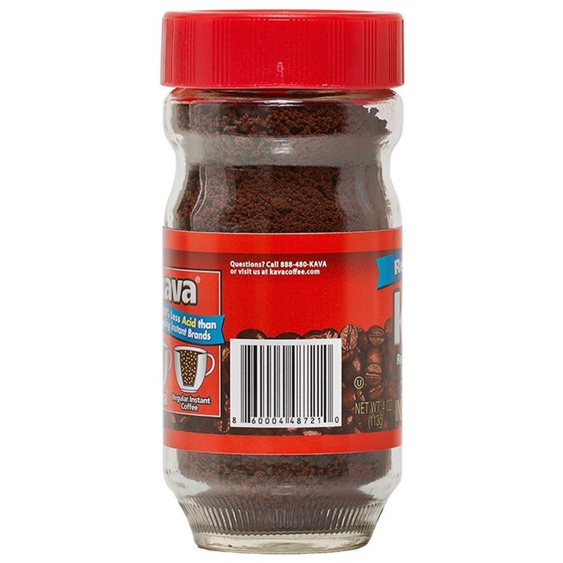 Kava Acid-Neutralized Instant Coffee, 4 Ounce (Pack of 12)