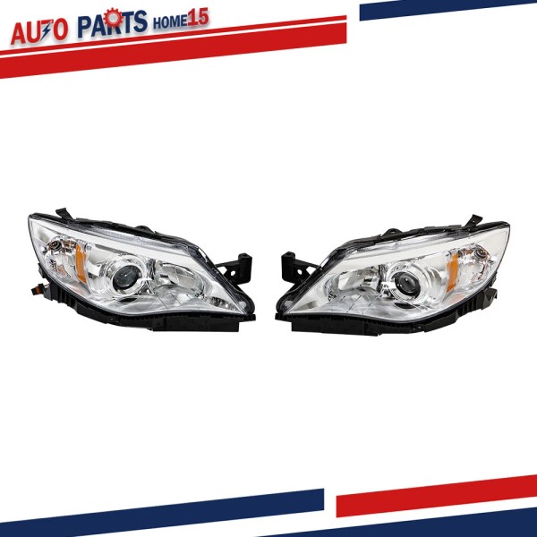 WFLNHB Halogen Headlights For 2008-2011 Subaru Impreza Factory Headlamps Chrome