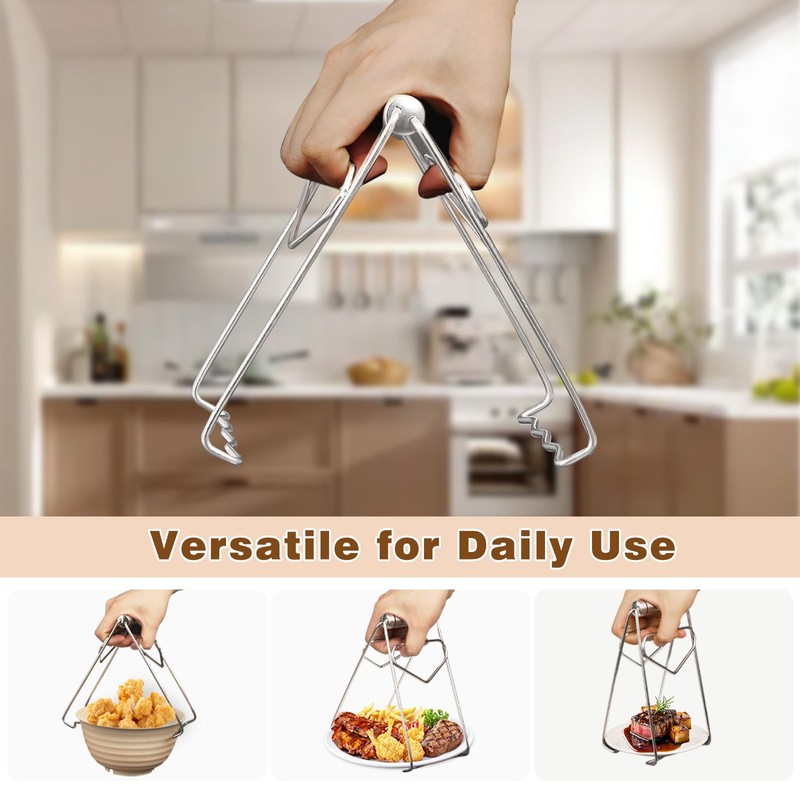 Bonison 3-Pack Hot Plate Grippers for Kitchen Use, Heat-Resistant with
