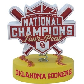 Oklahoma Sooners 2024 Softball National Champions Logo Bobblehead College