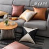 JOYAIYI Luxury Throw Pillow Cover Nordic 22x22 Leather Texture PU