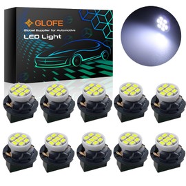 focos LED blancos T10 194 168 para panel de instrumentos, juego de luces de tablero con toma de bloqueo de giro, súper brillantes 12V 8-3528-SMD LED, 10 unidades/set
