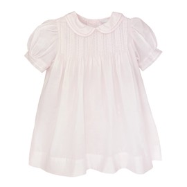 Petit Ami Baby Girls' Dress with Pintucks and Feather Stitching, 3 Months, Pink